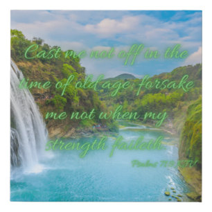 Psalms 71:9 Bible Verse KJV Pic Wall Art