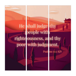 Psalms 72:2 KJV Bible Verse Pic Wall Art