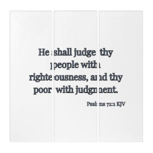 Psalms 72:2 KJV Bible Verse Wall Art