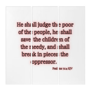 Psalms 72:4 KJV Bible Verse Wall Art