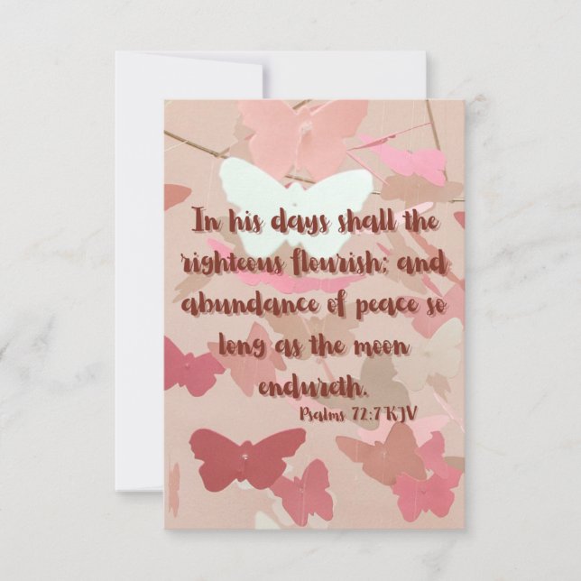 Psalms 72:7 KJV Bible Verse Pic Flat Greeting Card (Front)