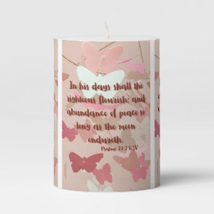 Psalms 72:7 KJV Bible Verse Pic Pillar Candle
