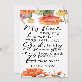 Psalms 73:26 Encouragement Card