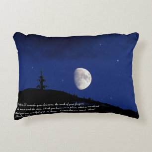 Psalms 8:3,4 Scripture Inspirational Accent Pillow