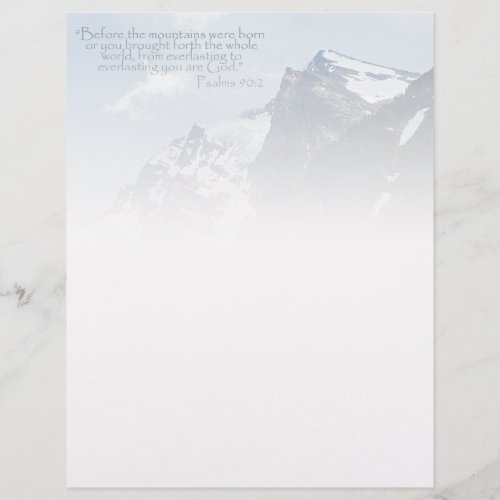 Psalms 902 Rocky Mountains Inspirational Letterhead