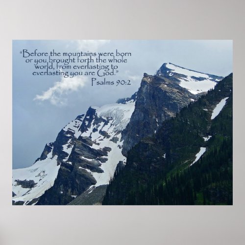 Psalms 902 Rocky Mountains Inspirational Poster