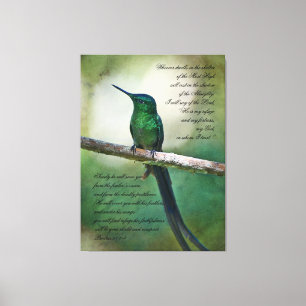 Psalms 91:1-4 Inspirational Canvas Print