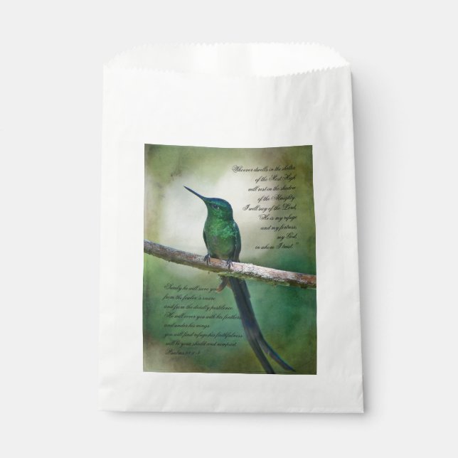 Psalms 91:1-4 Inspirational Favor Bag (Front)