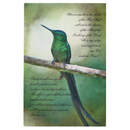Psalms 91:1-4 Inspirational Metal Print