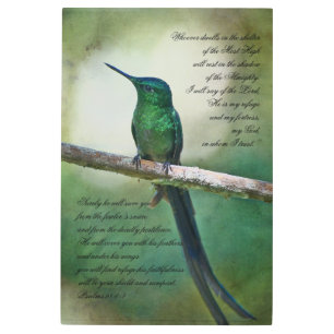 Psalms 91:1-4 Inspirational Metal Print