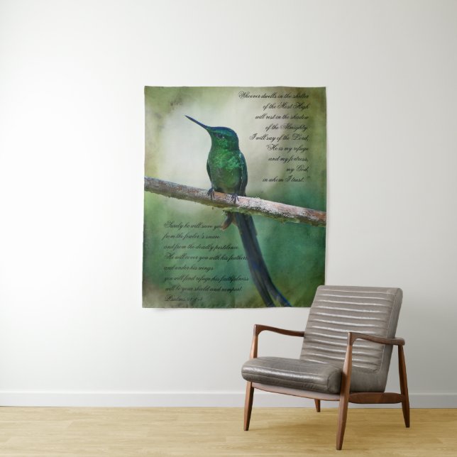 Psalms 91:1-4 Inspirational  Tapestry (In Situ)