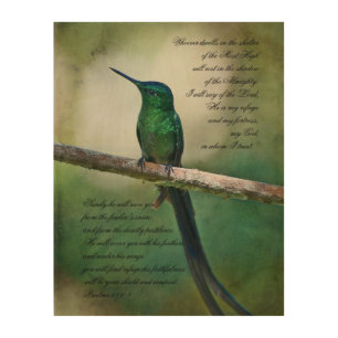 Psalms 91:1-4 Inspirational Wood Wall Art