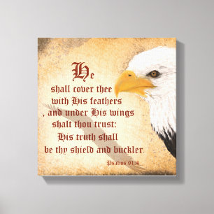 Psalms 91:4 canvas print