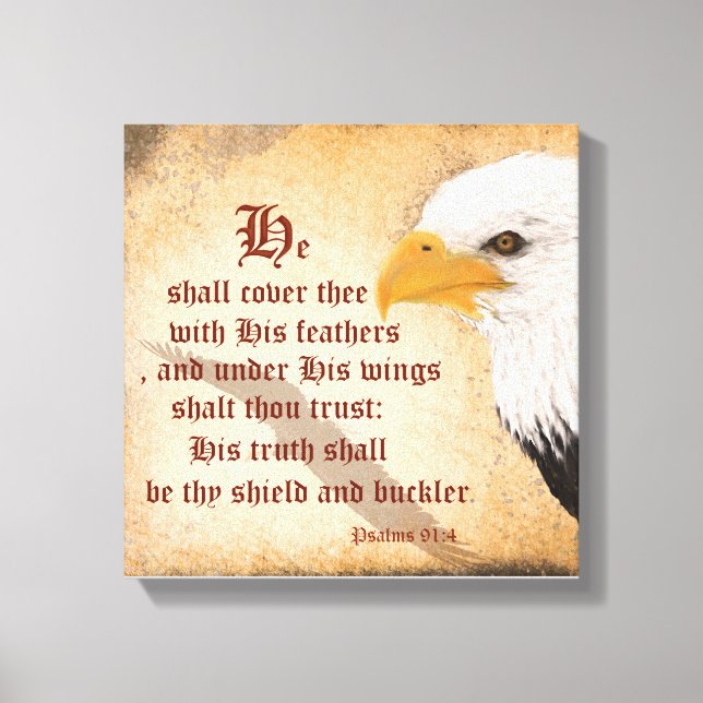 Psalms 91:4 canvas print (Front)