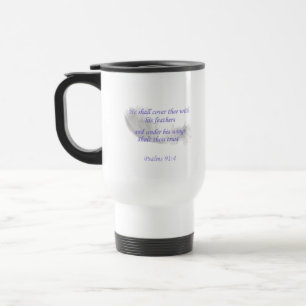 Psalms 91:4 He shall cover thee with his feathers Travel Mug