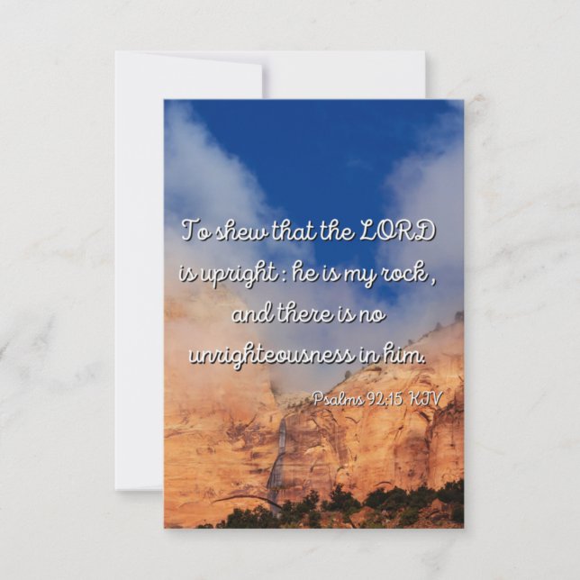 Psalms 92:15 KJV Flat Greeting Card (Front)