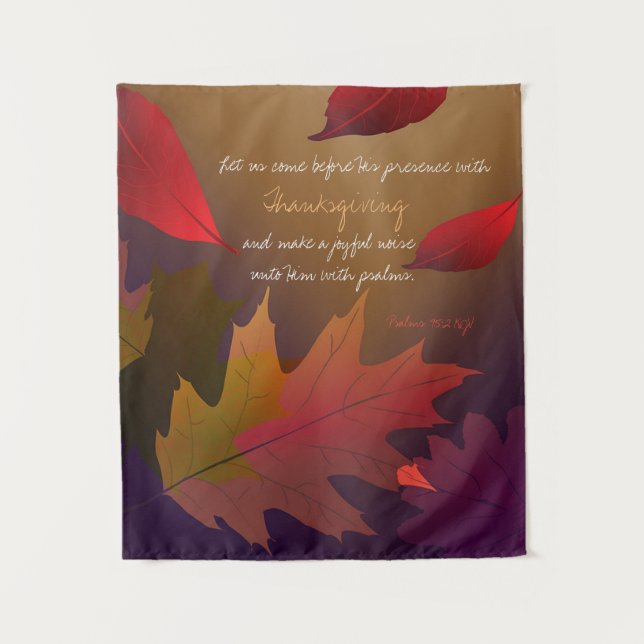 'Psalms 95:2' Tapestry (Front)