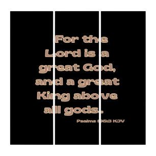 Psalms 95:3 KJV Bible Verse Wall Art