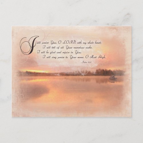 Psalms 91_2 _ I will Praise The Lord with my Postcard
