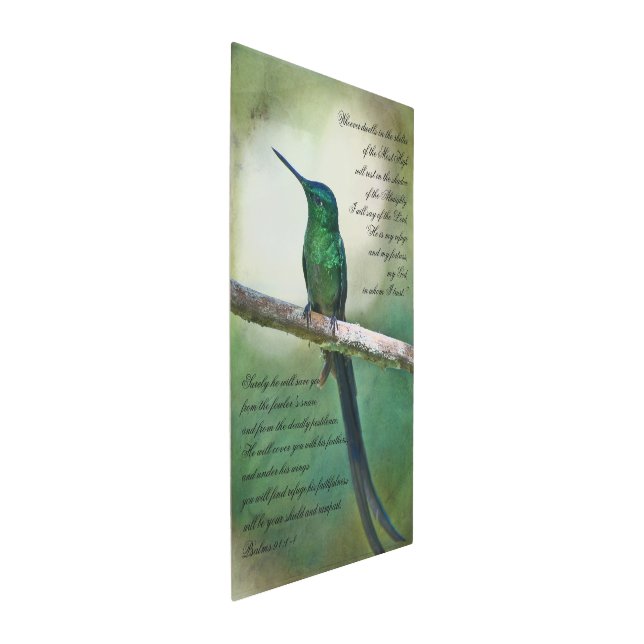 Psalms 9:1-4 Inspirational Metal Print (3/4)