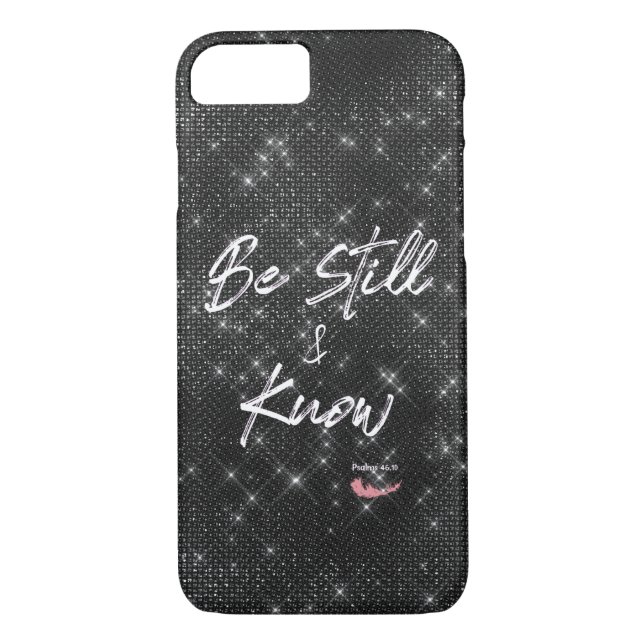 Psalms Be Still and Know Bible Verse Case-Mate iPhone Case (Back)