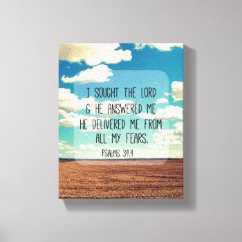 Psalms Bible Verse Canvas Print by Christian_Quote at Zazzle