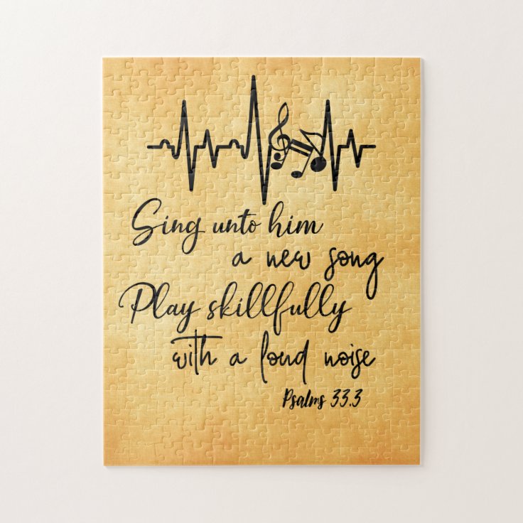 Psalms Bible Verse Jigsaw Puzzle | Zazzle