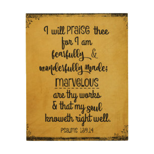 Psalms Bible Verse Wood Wall Decor