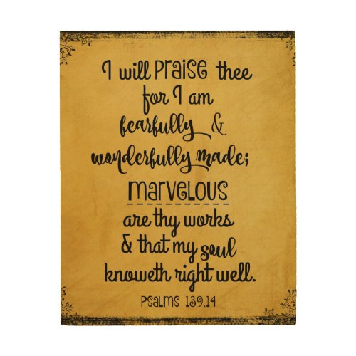 Psalms Bible Verse Wood Wall Decor