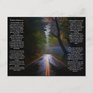 Psalms chapter 91 Dark Road Postcard