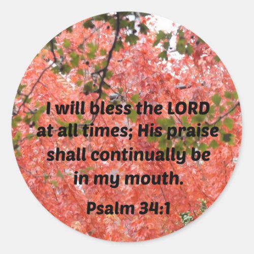 Psalms Classic Round Sticker