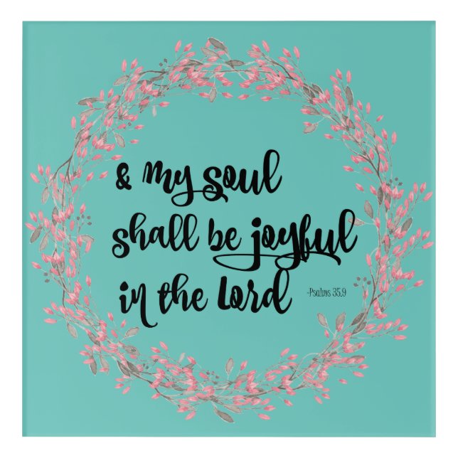 Psalms Joy Bible Verse Scripture Art (Front)