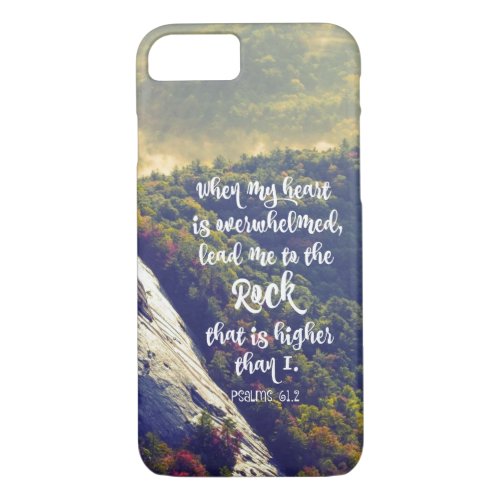 Psalms Lead me to the Rock Bible Verse iPhone 87 Case