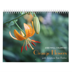 Psalms & Orange Flowers Calendar