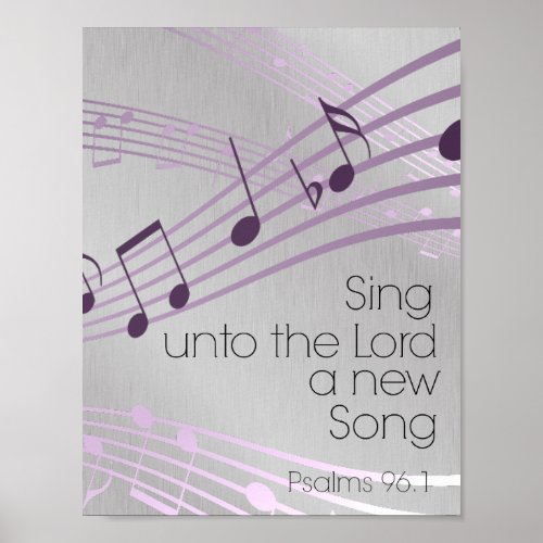 Psalms Sing unto the Lord a new Song Poster