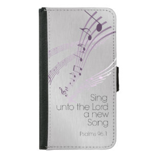 Psalms: Sing unto the Lord a new Song Wallet Phone Case For Samsung Galaxy S5