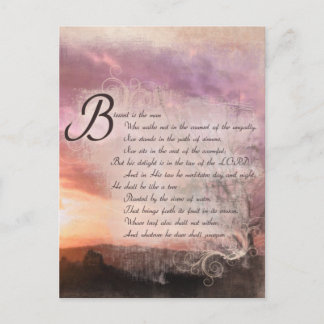 Psalms & Sunsets Bible Verse Encouragements Postcard
