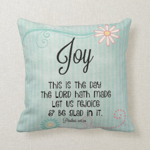 Psalms This is the day the Lord hath made Verse Throw Pillow