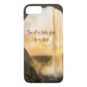 Psalms Thou Art my Hiding Place Bible Verse iPhone 8/7 Case