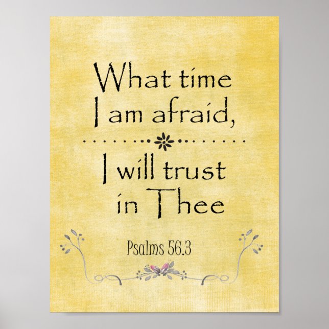 Psalms Trust KJV Bible Verse Poster (Front)