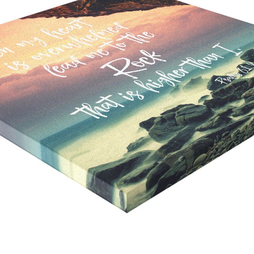 Psalms when my heart is overwhelmed bible verse canvas print zazzle