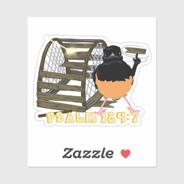 Psalms—White Rumped Shama Sticker (Sheet)