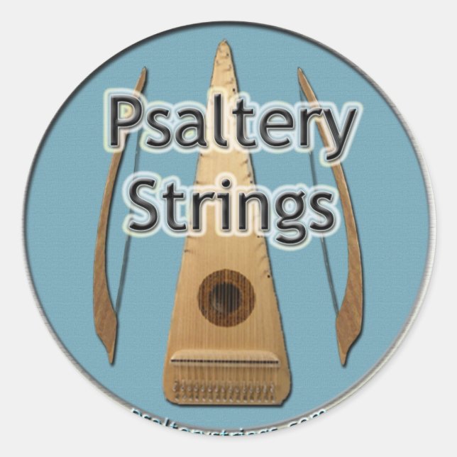 Psaltery Strings Network Strickers Classic Round Sticker (Front)
