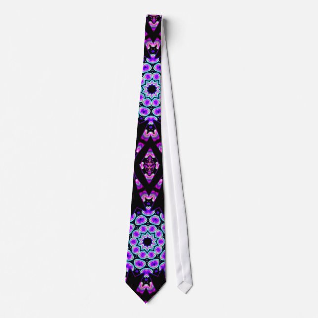 Pseudo Blacklight Mandala Tie (Front)