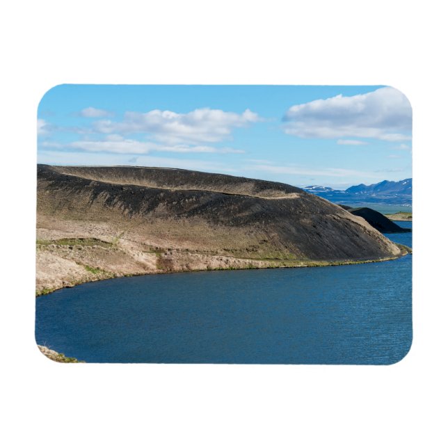 Pseudo-craters in the lake Myvatn - Iceland Magnet (Horizontal)