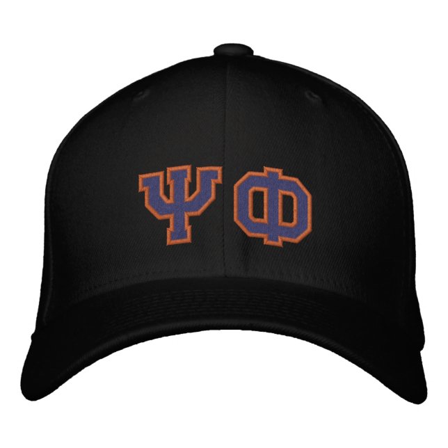 Psi Phi Fan Embroidered Baseball Cap (Front)