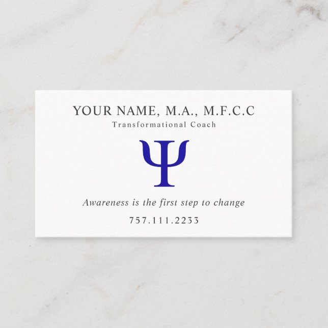 Psi Symbol Business Card (Front)