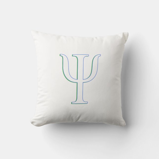 PSI SYMBOL DOCTOR of PSYCHOLOGY Throw Pillow (Front)