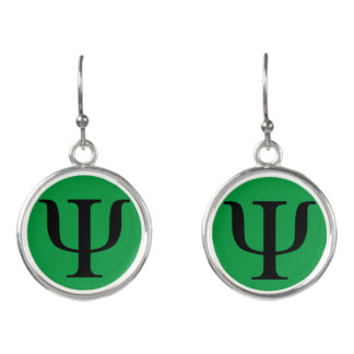 Psi Symbol Greek Used for Psychology/Math etc. Earrings