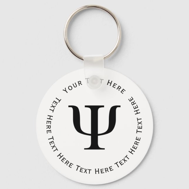 Psi Symbol Keychain (Front)